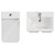 Alessio Matt Black 500mm Vanity Unit and Toilet Suite including Open Back Toilet and Floor Standing Vanity Unit with 2 Doors and Chrome Handles View from Top