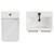 Alessio Matt Black 500mm Vanity Unit and Toilet Suite including Open Back Toilet and Floor Standing Vanity Unit with 2 Doors and Gunmetal Grey Handles View from Top