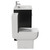 Alessio Matt Black 600mm Vanity Unit and Toilet Suite including Open Back Toilet and Floor Standing Vanity Unit with 2 Doors and Chrome Handles Side View