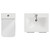 Alessio Matt Black 600mm Vanity Unit and Toilet Suite including Open Back Toilet and Floor Standing Vanity Unit with 2 Doors and Chrome Handles View from Top