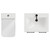 Alessio Matt Black 600mm Vanity Unit and Toilet Suite including Open Back Toilet and Floor Standing Vanity Unit with 2 Doors and Matt Black Handles View from Top
