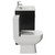 Turin Matt Black 600mm Floor Standing Vanity Unit and Toilet Suite with 1 Tap Hole Glide Basin and 2 Doors with Chrome Handles Side View