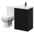 Turin Matt Black 600mm Floor Standing Vanity Unit and Toilet Suite with 1 Tap Hole Glide Basin and 2 Doors with Matt Black Handles Right Hand View