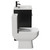 Turin Matt Black 600mm Floor Standing Vanity Unit and Toilet Suite with 1 Tap Hole Glide Basin and 2 Doors with Matt Black Handles Side View