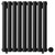 Boone Colore Matt Black 600mm x 540mm Horizontal Digital Thermostatic Electric Single Panel Radiator Front View