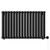 Boone Colore Matt Black 600mm x 960mm Horizontal Digital Thermostatic Electric Double Panel Radiator Front View