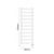 Milton Colore Brushed Brass 1500mm x 500mm Curved Digital Thermostatic Electric Heated Towel Rail Dimensions thumbnail