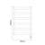 Milton Colore Matt Black 800mm x 500mm Curved Digital Thermostatic Electric Heated Towel Rail Dimensions thumbnail