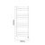 Darby Anthracite 1200mm x 500mm Curved Digital Thermostatic Electric Heated Towel Rail Dimensions thumbnail