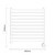 Empire Anthracite 600mm x 600mm Vertical Digital Thermostatic Electric Single Panel Radiator Dimensions thumbnail