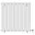 Hudson White 600mm x 604mm Horizontal Digital Thermostatic Electric Single Panel Radiator View from Front