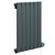 Hudson Anthracite 600mm x 452mm Horizontal Digital Thermostatic Electric Single Panel Radiator Left Hand View