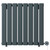 Hudson Anthracite 600mm x 604mm Horizontal Digital Thermostatic Electric Single Panel Radiator View from Front