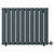 Hudson Anthracite 600mm x 756mm Horizontal Digital Thermostatic Electric Single Panel Radiator View from Front