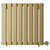 Hudson Colore Brushed Brass 600mm x 604mm Horizontal Digital Thermostatic Electric Single Panel Radiator View from Front