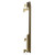 Hudson Colore Brushed Brass 600mm x 604mm Horizontal Digital Thermostatic Electric Single Panel Radiator Side View