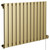 Hudson Colore Brushed Brass 600mm x 908mm Horizontal Digital Thermostatic Electric Single Panel Radiator Left Hand View
