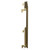 Hudson Colore Brushed Brass 600mm x 908mm Horizontal Digital Thermostatic Electric Single Panel Radiator Side View
