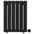 Hudson Colore Matt Black 600mm x 452mm Horizontal Digital Thermostatic Electric Single Panel Radiator View from Front