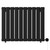 Hudson Colore Matt Black 600mm x 756mm Horizontal Digital Thermostatic Electric Single Panel Radiator View from Front