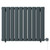 Hudson Anthracite 600mm x 756mm Horizontal Digital Thermostatic Electric Double Panel Radiator View from Front