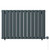 Hudson Anthracite 600mm x 908mm Horizontal Digital Thermostatic Electric Double Panel Radiator View from Front