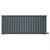 Hudson Anthracite 600mm x 1440mm Horizontal Digital Thermostatic Electric Double Panel Radiator View from Front