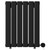Hudson Colore Matt Black 600mm x 452mm Horizontal Digital Thermostatic Electric Double Panel Radiator View from Front