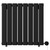 Hudson Colore Matt Black 600mm x 604mm Horizontal Digital Thermostatic Electric Double Panel Radiator View from Front