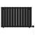 Hudson Colore Matt Black 600mm x 908mm Horizontal Digital Thermostatic Electric Double Panel Radiator View from Front