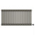 Colosseum Raw Metal 600mm x 1177mm Horizontal Digital Thermostatic Electric Triple Column Radiator View from Front
