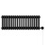 Colosseum Colore Matt Black 300mm x 812mm Horizontal Digital Thermostatic Electric Quadruple Column Radiator View from Front