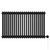 Colosseum Colore Matt Black 600mm x 988mm Horizontal Digital Thermostatic Electric Quadruple Column Radiator View from Front