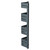 Miller Anthracite 1200mm x 300mm Incorner Digital Thermostatic Electric Heated Towel Rail Side View
