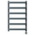 Milton Anthracite 800mm x 500mm Curved Digital Thermostatic Electric Heated Towel Rail View from Front