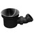 Aquarius Chrome Black Body 90mm High Flow Shower Tray Waste Side View