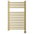 Galileo Colore Brushed Brass 800mm x 490mm Square Digital Thermostatic Electric Heated Towel Rail View from Front thumbnail
