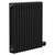 Colosseum Colore Matt Black 600mm x 554mm Horizontal Digital Thermostatic Electric Triple Column Radiator Left Hand View