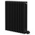 Colosseum Colore Matt Black 600mm x 554mm Horizontal Digital Thermostatic Electric Triple Column Radiator Right Hand View