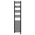 Pizarro Colore Matt Black 1800mm x 400mm Straight Digital Thermostatic Electric Heated Towel Rail View from Front