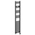 Pizarro Colore Matt Black 1800mm x 400mm Straight Digital Thermostatic Electric Heated Towel Rail Left Hand View