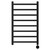 Blaine Colore Matt Black 800mm x 500mm Straight Digital Thermostatic Electric Heated Towel Rail View from Front