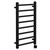Blaine Colore Matt Black 800mm x 500mm Straight Digital Thermostatic Electric Heated Towel Rail Left Hand View