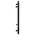 Blaine Colore Matt Black 800mm x 500mm Straight Digital Thermostatic Electric Heated Towel Rail Side View