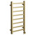 Blaine Colore Brushed Brass 800mm x 500mm Straight Digital Thermostatic Electric Heated Towel Rail Left Hand View