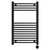 Marco Colore Matt Black 800mm x 500mm Curved Digital Thermostatic Electric Heated Towel Rail View from Front