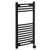 Marco Colore Matt Black 800mm x 500mm Curved Digital Thermostatic Electric Heated Towel Rail Left Hand View