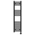 Pizarro Colore Matt Black 1200mm x 300mm Straight Digital Thermostatic Electric Heated Towel Rail View from Front