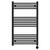 Pizarro Colore Matt Black 1000mm x 600mm Straight Digital Thermostatic Electric Heated Towel Rail View from Front
