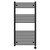 Pizarro Colore Matt Black 1200mm x 600mm Straight Digital Thermostatic Electric Heated Towel Rail View from Front